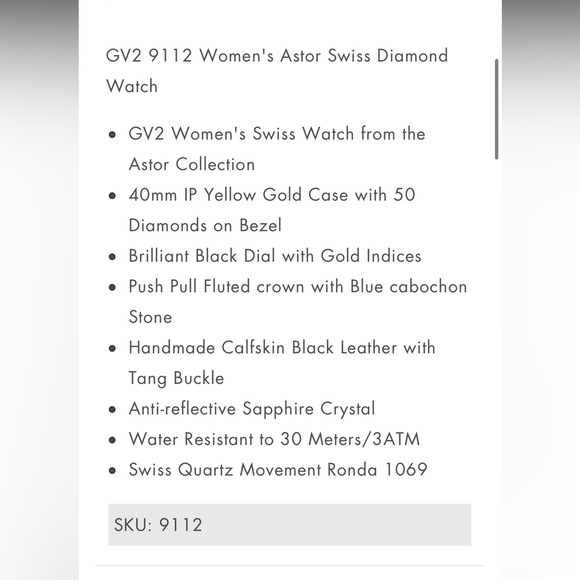 Gevril GV2 Astor Diamond watch - Picture 8 of 9